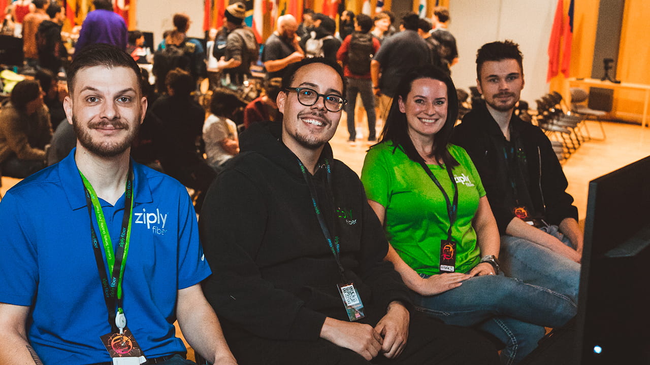 Ziply FIber employees supporting e-sports