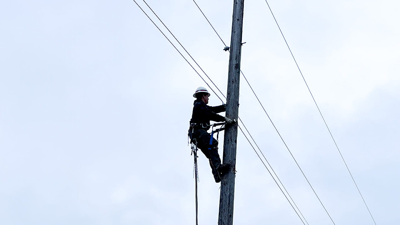 A Ziply Fiber construction worker is brining high-speed internet to the town